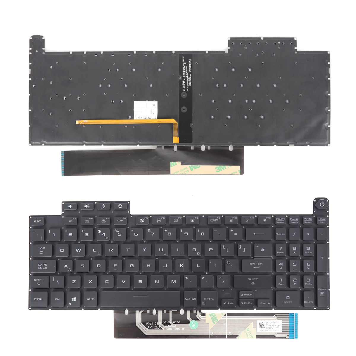Picture of New Replacement Laptop Keyboard For ASUS TUF Gaming F15 A15 F17 A17 FX507 FX507Z FA507 FA507R FX517 FX517Z FX707 FX707Z FA707 FA707R BLACK（RGB backlit WIN8) Uk Layout